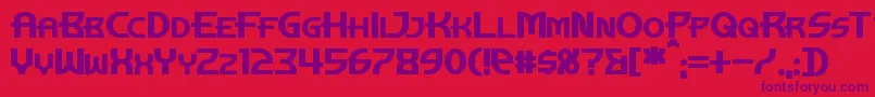 ManhattanTowerBold Font – Purple Fonts on Red Background