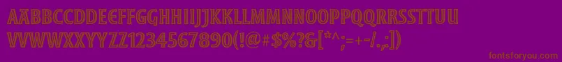 MoonglowSemiboldcond Font – Brown Fonts on Purple Background