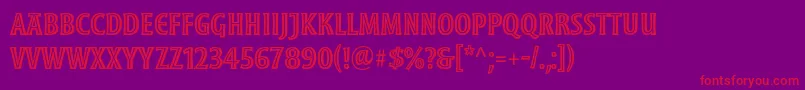 MoonglowSemiboldcond Font – Red Fonts on Purple Background