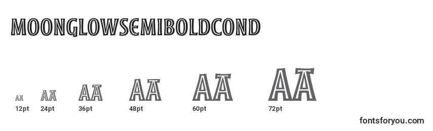 MoonglowSemiboldcond Font Sizes