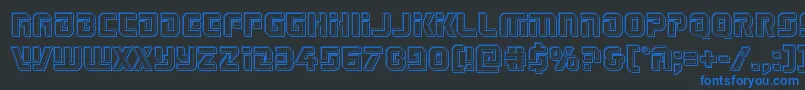 Legiosabinaengrave Font – Blue Fonts on Black Background