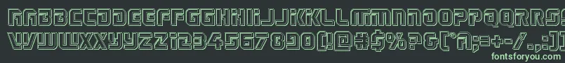 Legiosabinaengrave Font – Green Fonts on Black Background