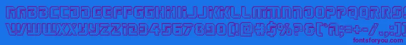 Legiosabinaengrave Font – Purple Fonts on Blue Background