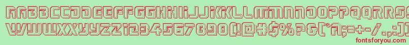 Legiosabinaengrave Font – Red Fonts on Green Background