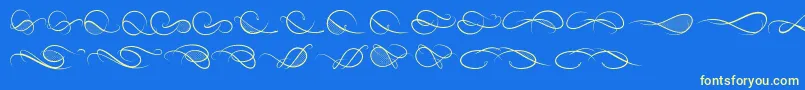 Vertige Font – Yellow Fonts on Blue Background