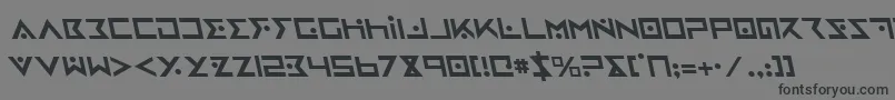 IronCobraLeftalic Font – Black Fonts on Gray Background