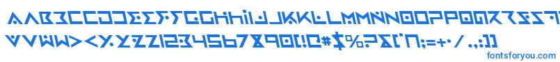 フォントIronCobraLeftalic – 白い背景に青い文字