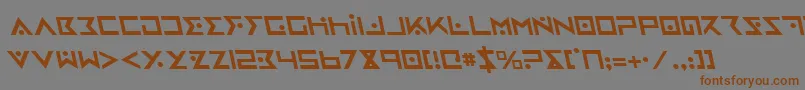 IronCobraLeftalic Font – Brown Fonts on Gray Background