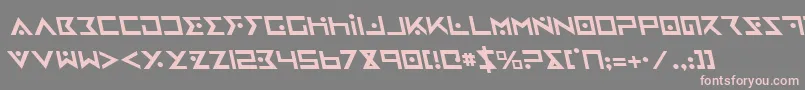 フォントIronCobraLeftalic – 灰色の背景にピンクのフォント