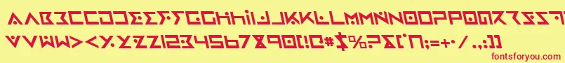IronCobraLeftalic Font – Red Fonts on Yellow Background