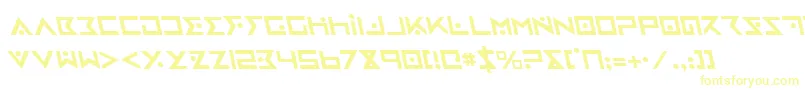 Czcionka IronCobraLeftalic – żółte czcionki na białym tle