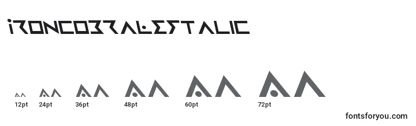 Размеры шрифта IronCobraLeftalic