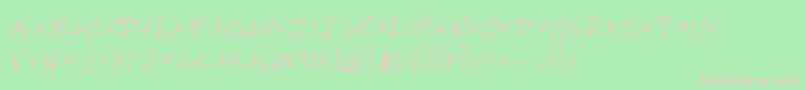 Robinhood Font – Pink Fonts on Green Background