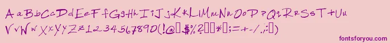 Robinhood Font – Purple Fonts on Pink Background