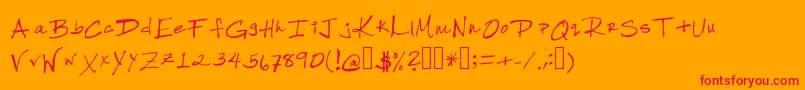 Robinhood Font – Red Fonts on Orange Background