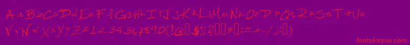 Robinhood Font – Red Fonts on Purple Background