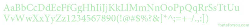 MinionproMedium Font – Green Fonts on White Background