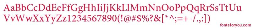 フォントMinionproMedium – 赤い文字