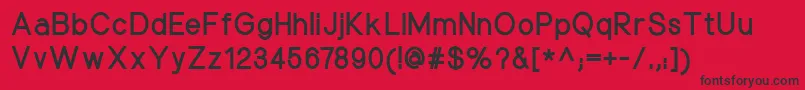 NuorderBold Font – Black Fonts on Red Background