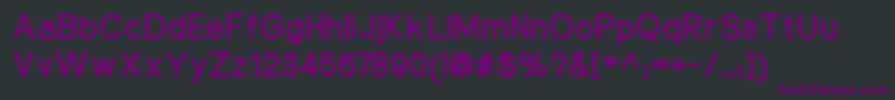 Czcionka NuorderBold – fioletowe czcionki na czarnym tle