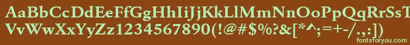 UrwgaramondtextwidBold Font – Green Fonts on Brown Background