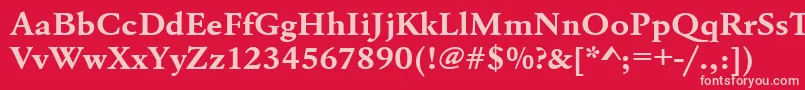 UrwgaramondtextwidBold Font – Pink Fonts on Red Background