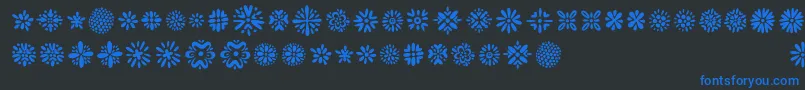 Kembang Font – Blue Fonts on Black Background