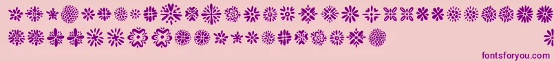 Kembang-Schriftart – Violette Schriften auf rosa Hintergrund