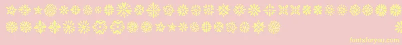 Kembang Font – Yellow Fonts on Pink Background