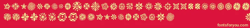 Kembang Font – Yellow Fonts on Red Background