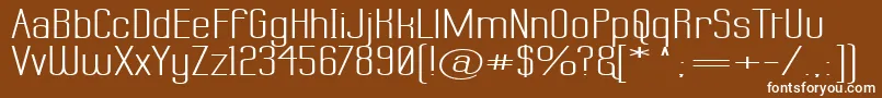 Шрифт LabtopSuperwide – белые шрифты на коричневом фоне