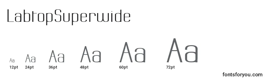 LabtopSuperwide Font Sizes