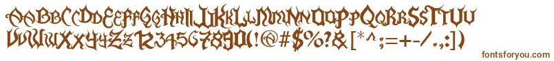 FlamaEspina-Schriftart – Braune Schriften auf weißem Hintergrund