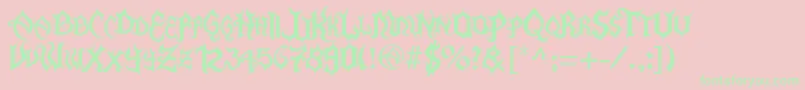 FlamaEspina Font – Green Fonts on Pink Background
