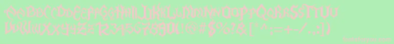 FlamaEspina Font – Pink Fonts on Green Background