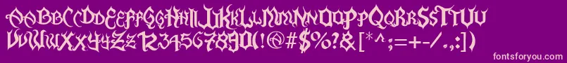 FlamaEspina Font – Pink Fonts on Purple Background