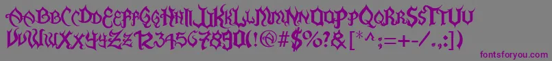 Шрифт FlamaEspina – фиолетовые шрифты на сером фоне
