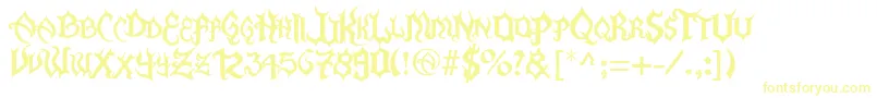 Шрифт FlamaEspina – жёлтые шрифты