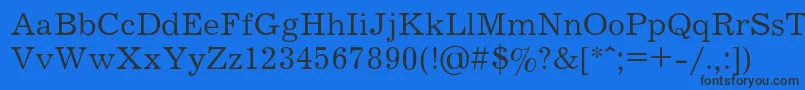 JournalRegular Font – Black Fonts on Blue Background