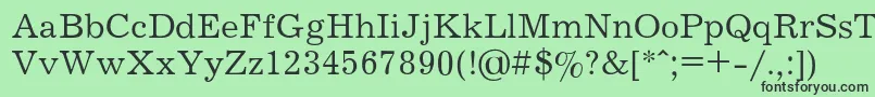 フォントJournalRegular – 緑の背景に黒い文字