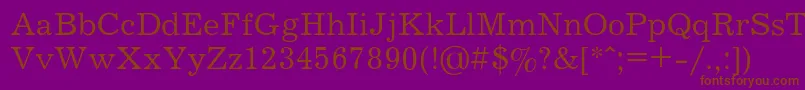 JournalRegular Font – Brown Fonts on Purple Background