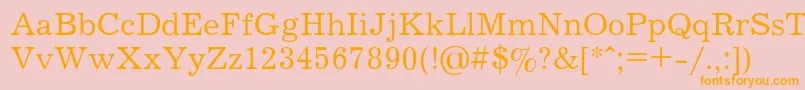 JournalRegular Font – Orange Fonts on Pink Background