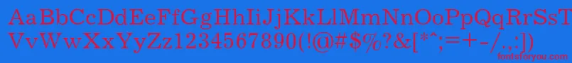 JournalRegular Font – Red Fonts on Blue Background