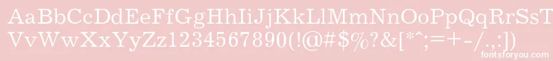 JournalRegular Font – White Fonts on Pink Background