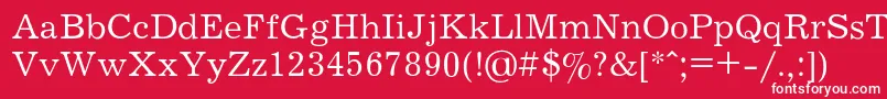 フォントJournalRegular – 赤い背景に白い文字