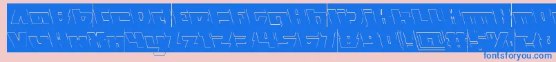 TransformationHollowInverse Font – Blue Fonts on Pink Background