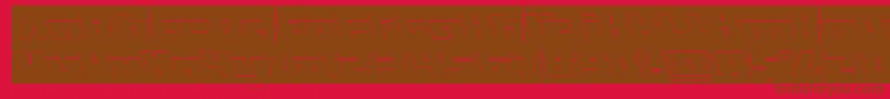 TransformationHollowInverse Font – Brown Fonts on Red Background