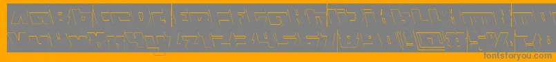 TransformationHollowInverse Font – Gray Fonts on Orange Background