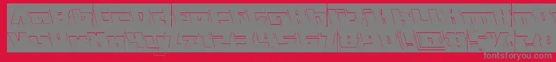 TransformationHollowInverse Font – Gray Fonts on Red Background