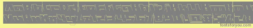 TransformationHollowInverse Font – Gray Fonts on Yellow Background
